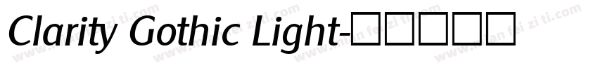 Clarity Gothic Light字体转换